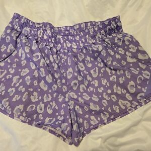 All in Motion Lavender Patterned Shorts